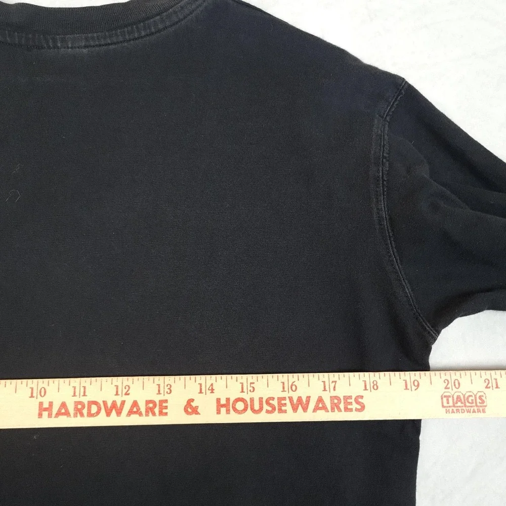 Vntg Y2K Russell Athletic Shirt Boys 14 Black Basketball Sleeve Hit Streetwear - Picture 14 of 16